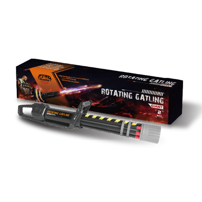 Berputar Gatling 375shots Roman Candle MC007 Imej
