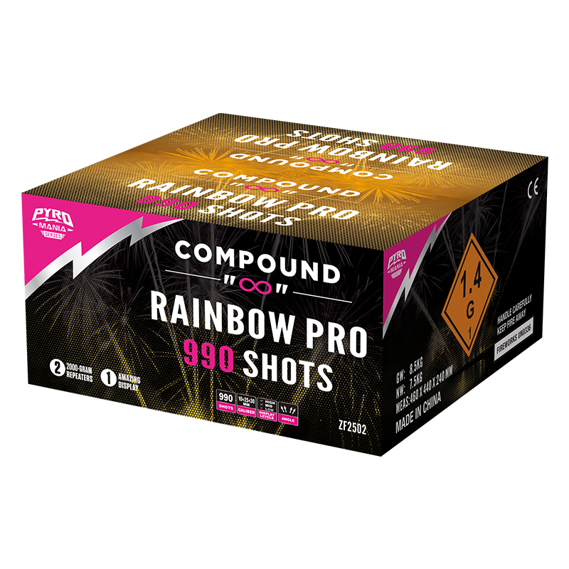 Rainbow Pro 990 Shots Roman Lilin Compound Cake ZF2502